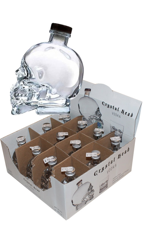 VODKA CRYSTAL HEAD MIGNON 5 cl. (box 12 pezzi)