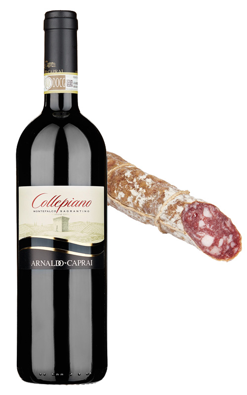 SALAME DI CINTA SENESE FEDELI E SAGRANTINO CAPRAI