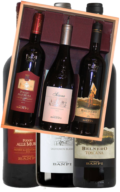 BANFI 3 BOTTIGLIE IN CASSA LEGNO