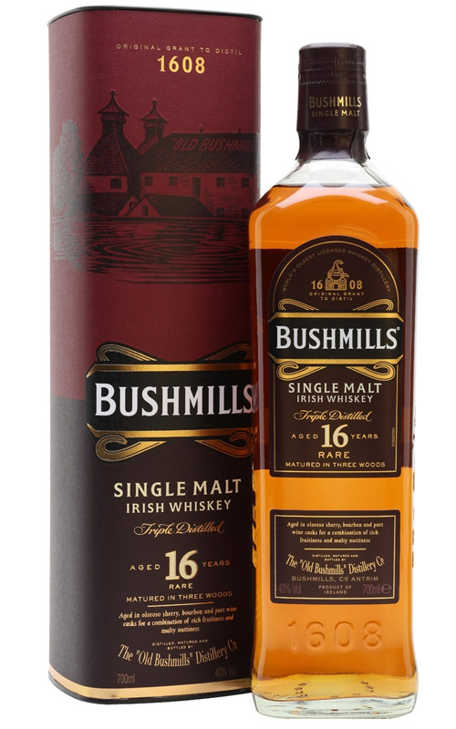 BUSHMILLS 16 ANNI RARE IRISH WHISKEY