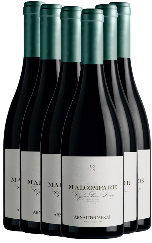 6 BOTTIGLIE 2015 MALCOMPARE CAPRAI IN CASSA LEGNO