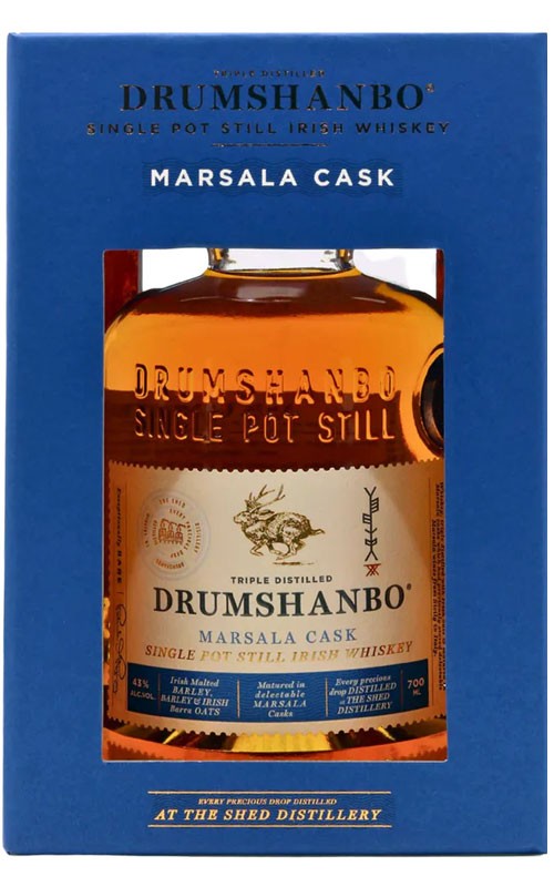 DRUMSHANBO MARSALA CASK SINGLE POT STILL IRISH WHISKEY